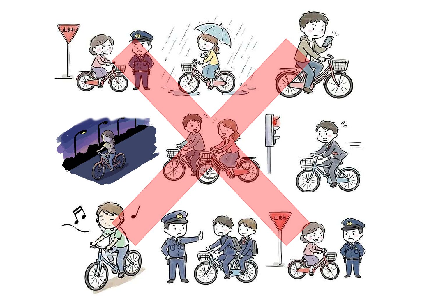 🚲令和8年4月から自転車の通行ルールが変わります⚠️